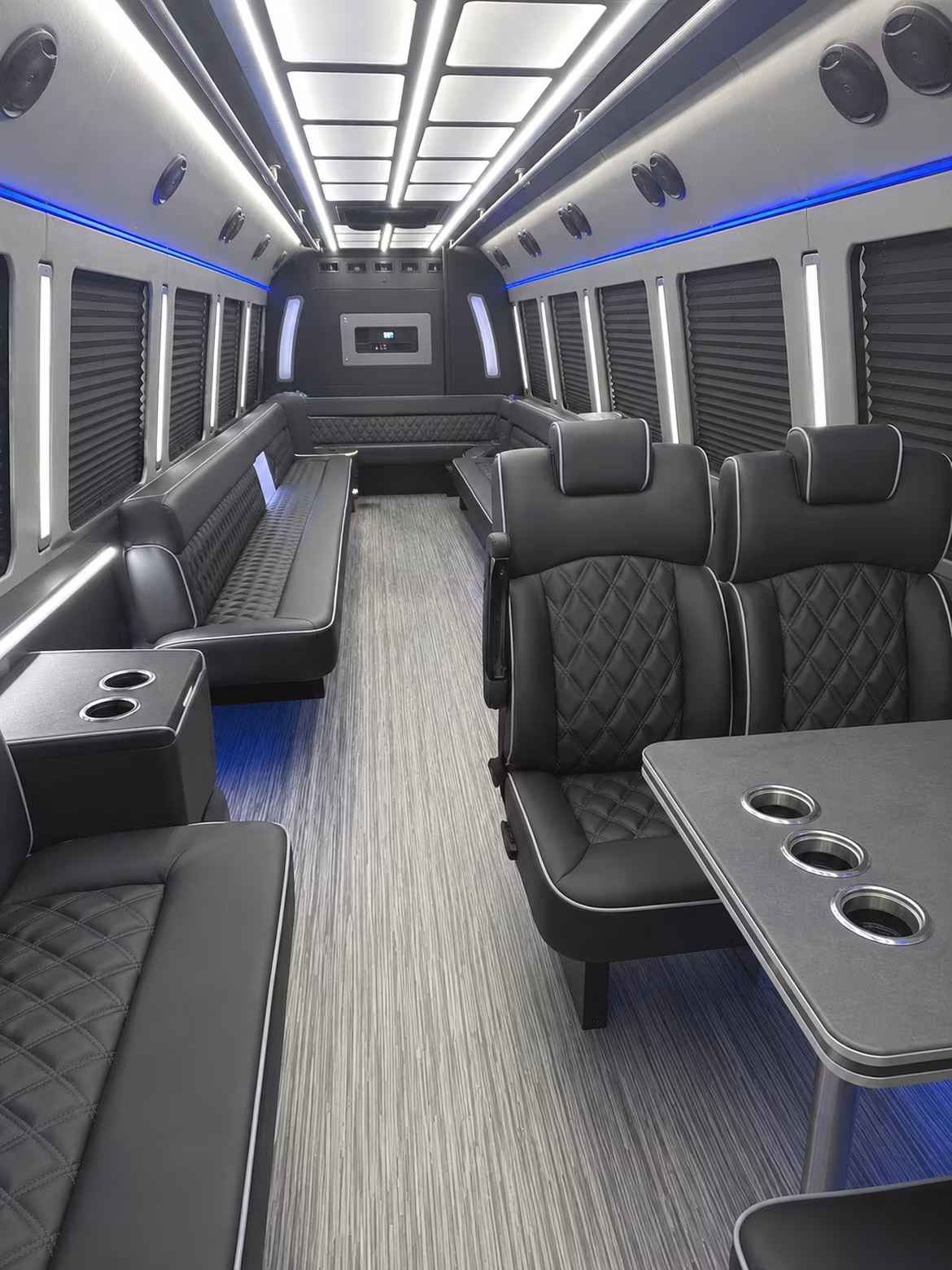el monte 25 passenger party bus inside