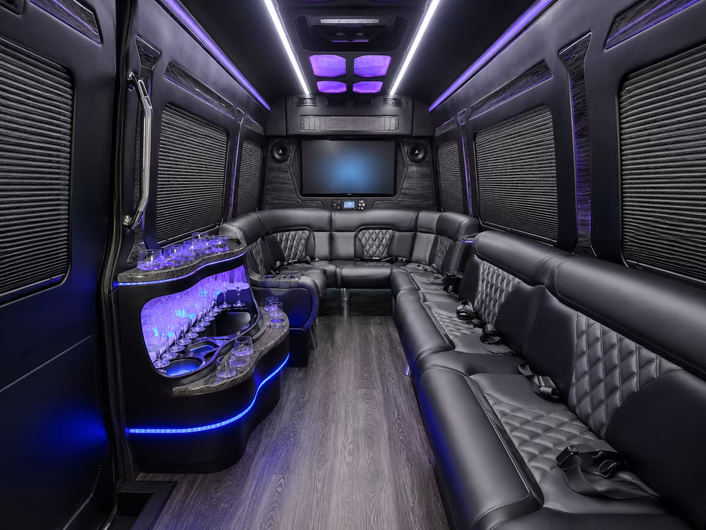 el monte 30 passenger party bus inside